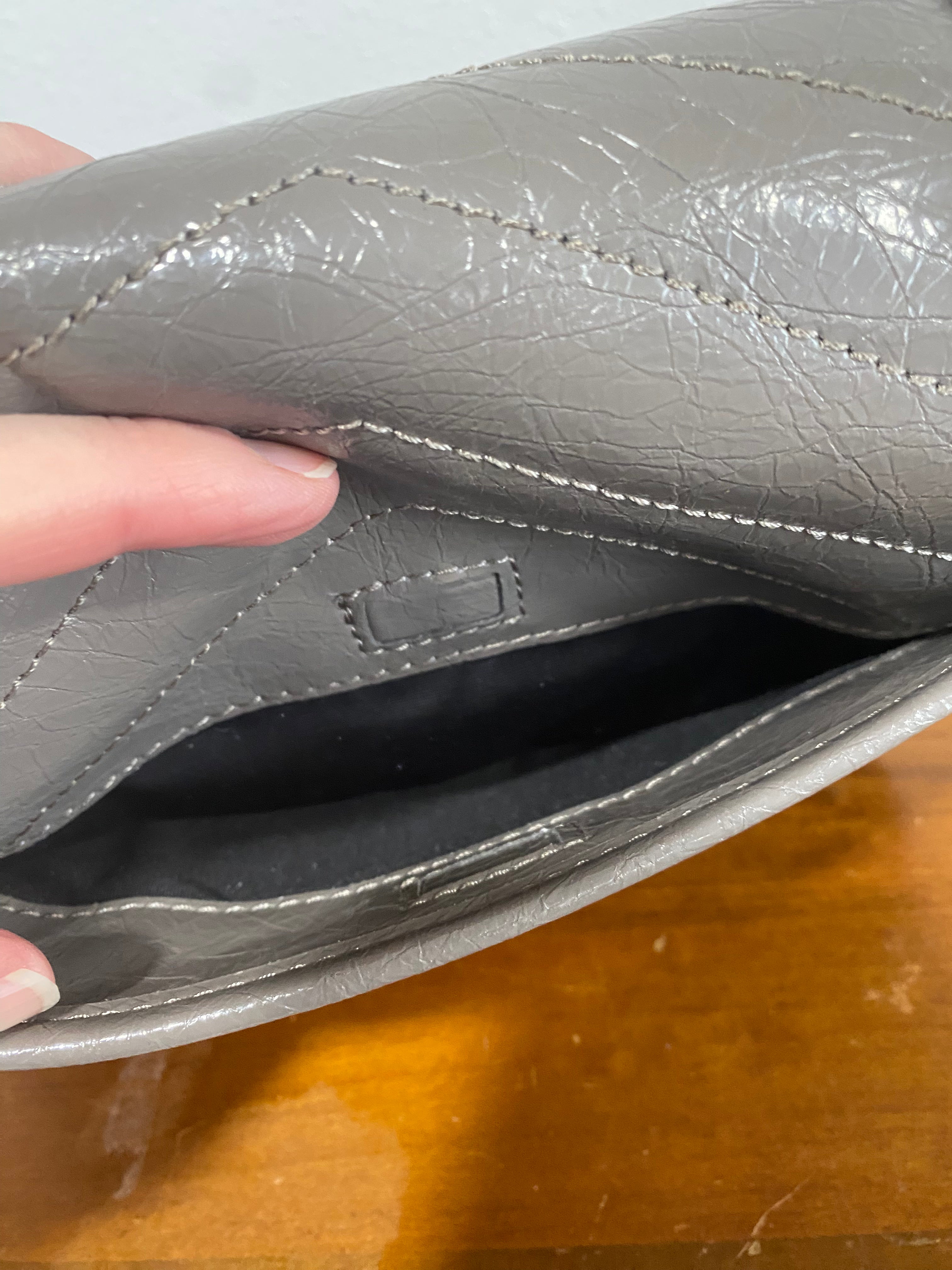 Gray Quilted Chain Shoulder Bag