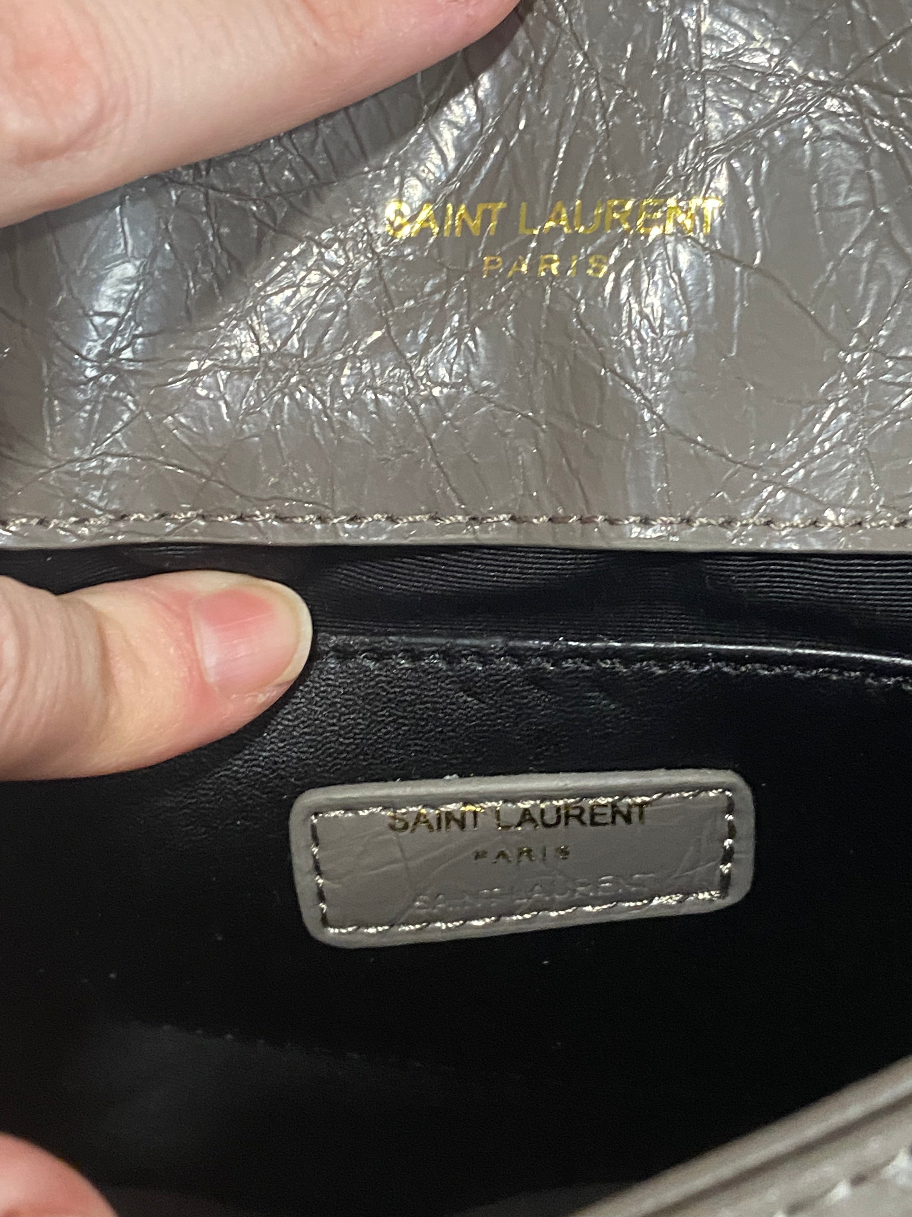 Gray Quilted Chain Shoulder Bag