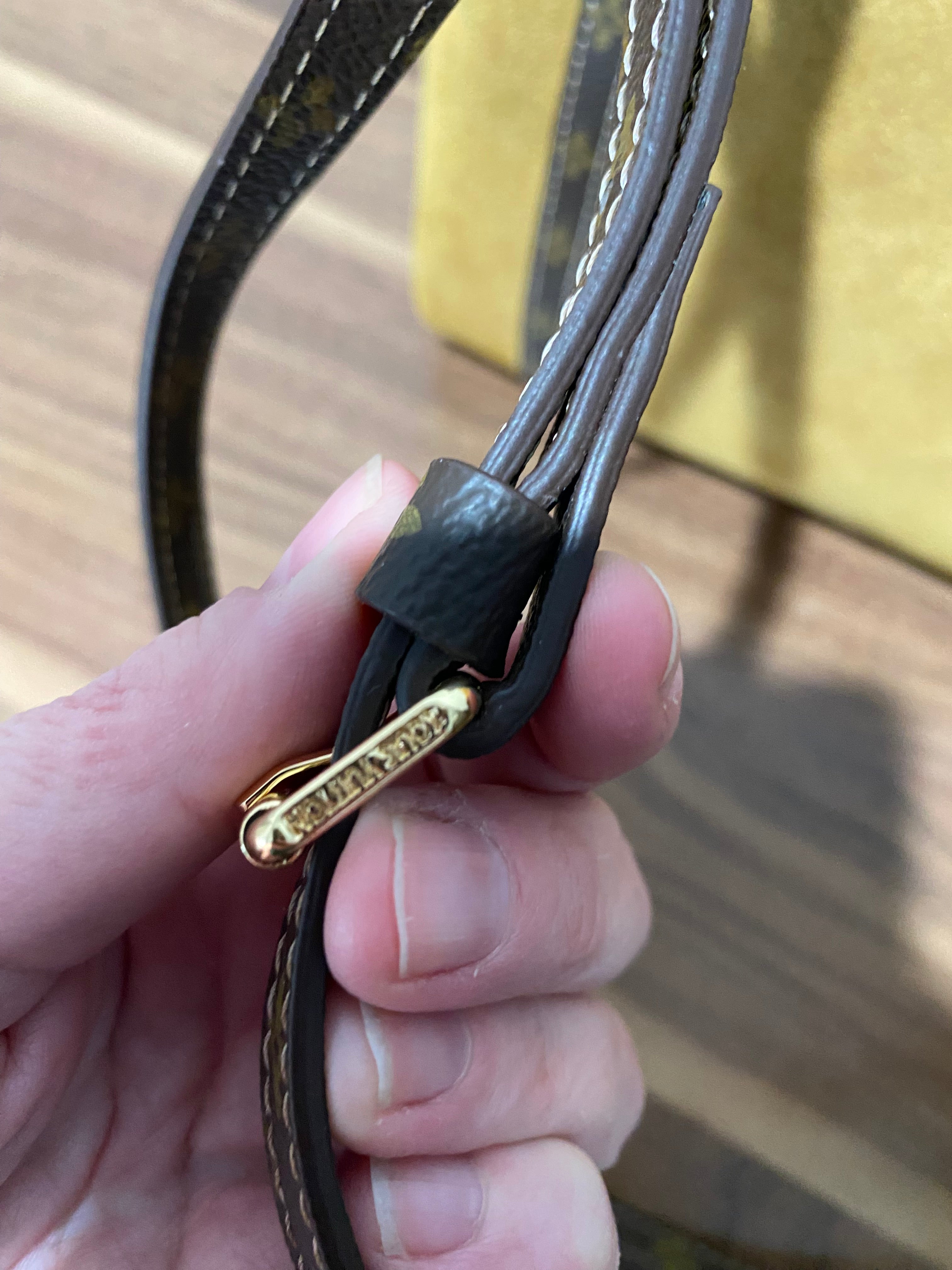 Suede Crossbody Bag with Monogram-Style Brown Trim